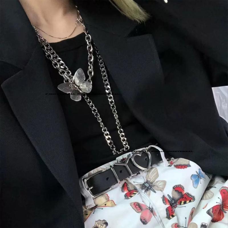 Waist Strap for Women PU Leather Adjustable IYO Buckle Waist Chain Hip Hop Jean Chain Women Summer Skirt Dress Decors