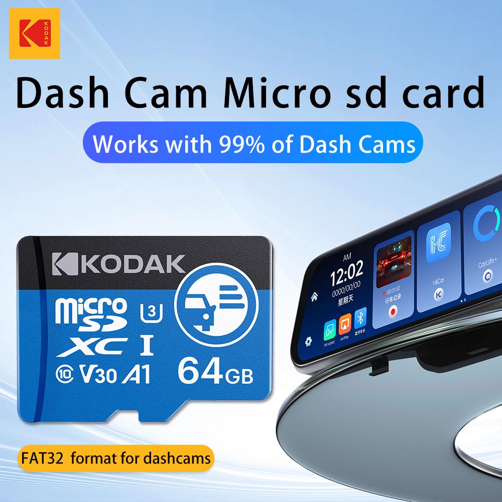 KODAK KD360 High Speed Micro SD Card 32GB/64GB/128GB/256GB for Car Dash Cam & Vehicle Camera, 4K Video Recording