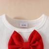 2025 Toddler Girl Ruffle Bow Top, Skort & Beret Set