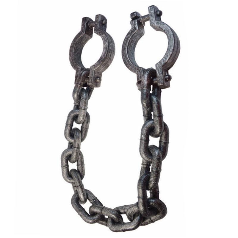 Halloween Props Fancy Dresses Decorative Irons Prisoners COS Plastic Simulation Handcuffs Chains