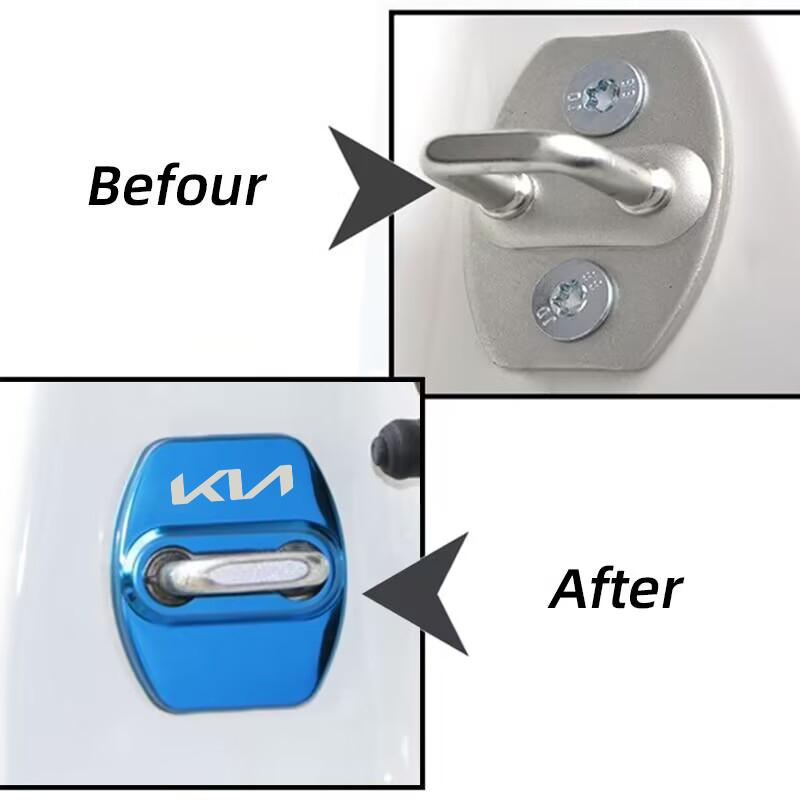 Car Styling Car Door Lock Covers stikcer Case for Kia Rio Ceed Sportage Cerato Soul Picanto auto Accessories sticker accessaries