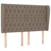 VidaXL Tête de lit avec oreilles Taupe 147x23x118-128 cm Tissu3118294