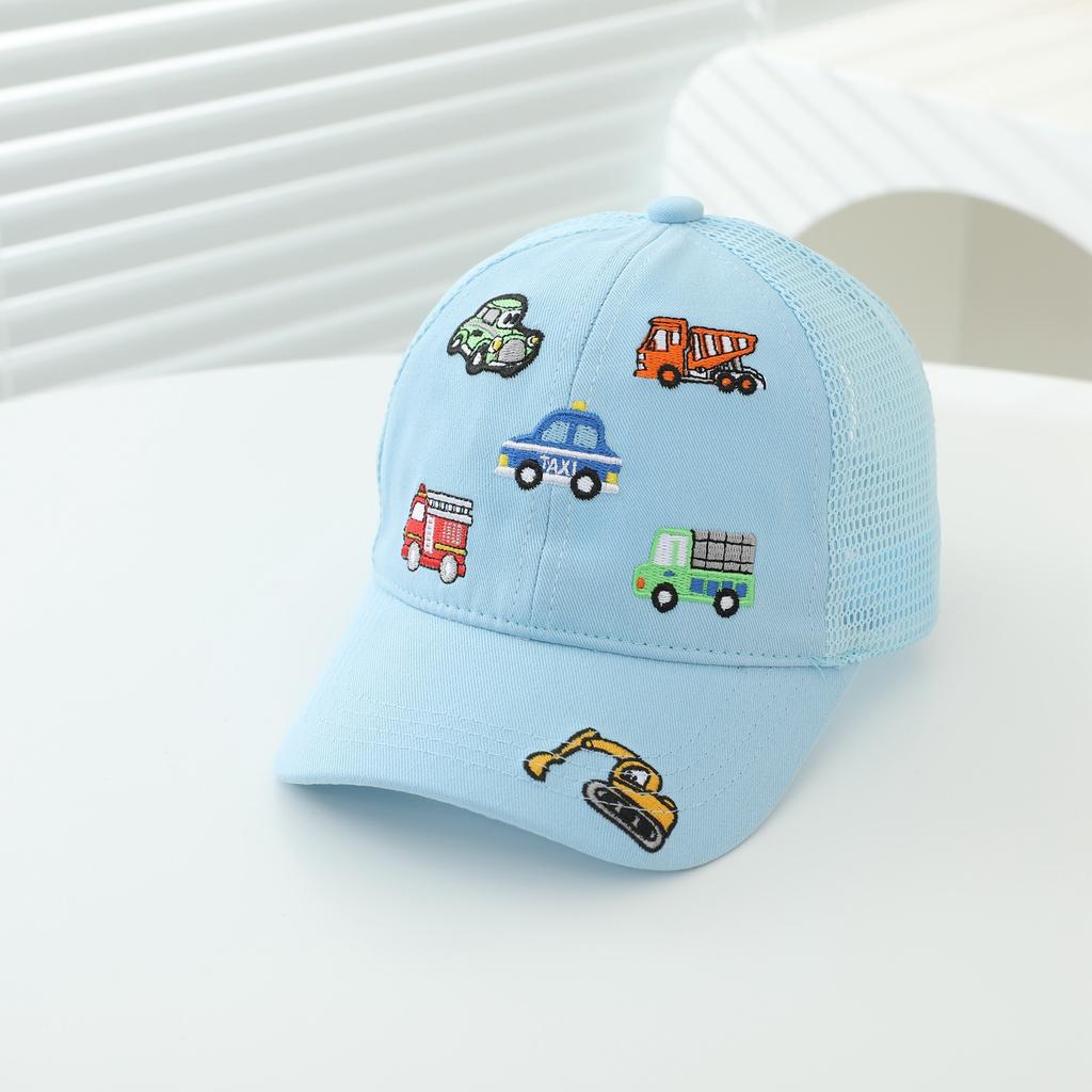Children 's Sports Hats School Baby Boys Baseball 2026 Summer Embroidered Vehicles Outdoor Kids Caps for 2-8Years Adjustable
