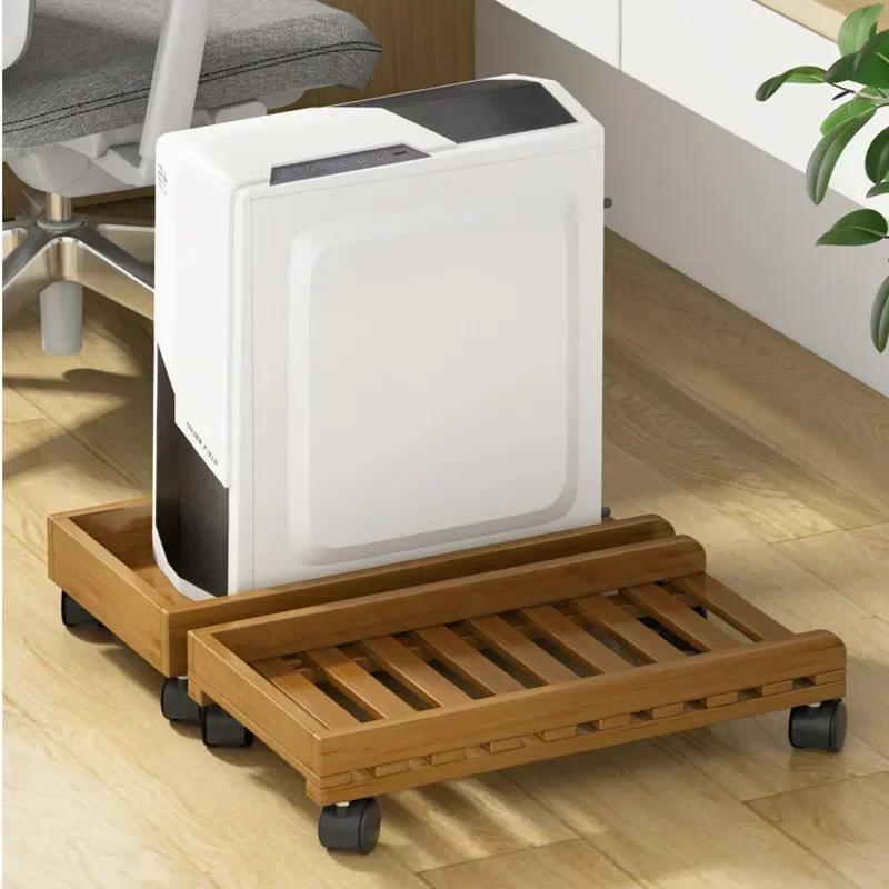 Masif Ahşap Masaüstü Bilgisayar Depolama: Soğutmalı Çıkarılabilir Tabanlı Dayanıklı Şasi Rafı Verimli Çok Fonksiyonlu Düzenleme