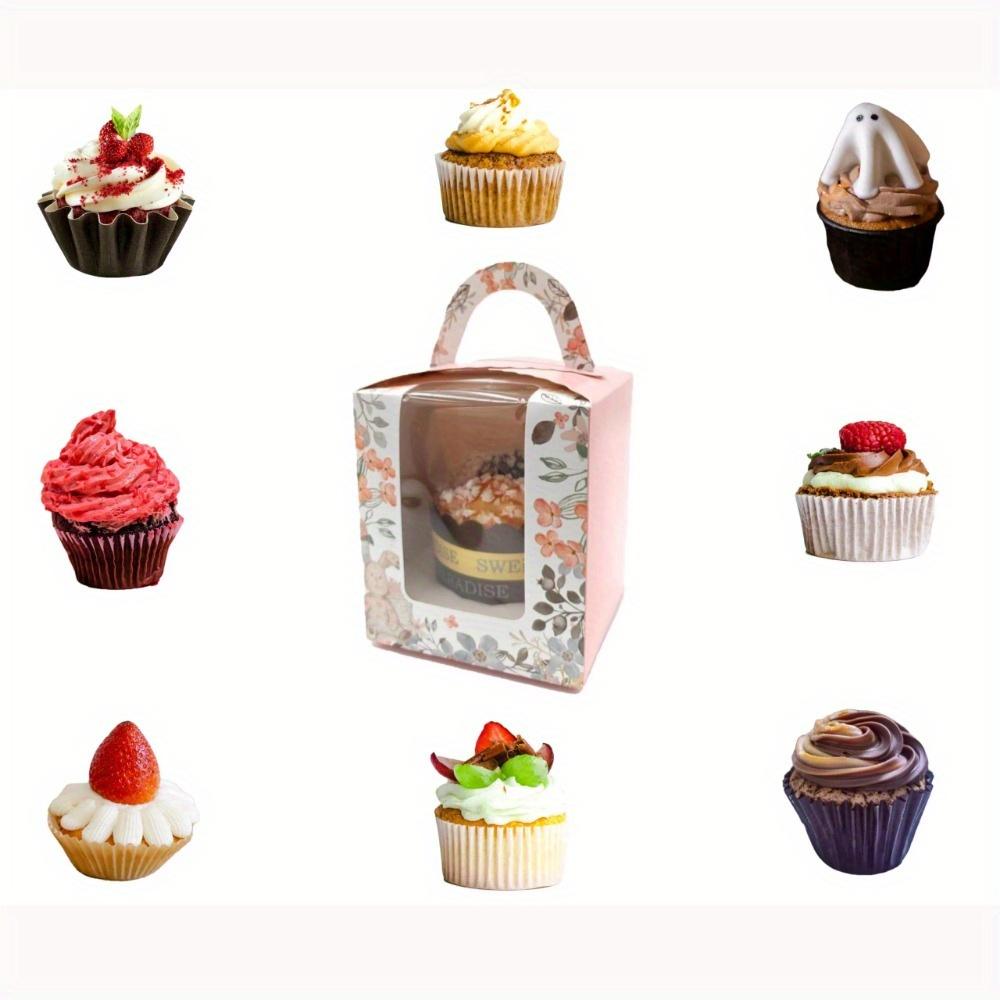 20 Scatole Individuali per Cupcake con Finestra Trasparente Contenitore Portacupcake Cupcake Muffin Biscotti Pasticcini Matrimoni Compleanni Feste