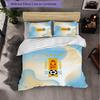 Uruguay Football Pattern 3 Pieces Bedding Set Soft Microfiber Duvet Cover with Pillow Cases for Bedroom