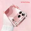2DFlat electroplated tempered glass phone case,Pastel Waves Design,suitable for iPhone 18 Pro Max 17 16 15 14 13 12 11