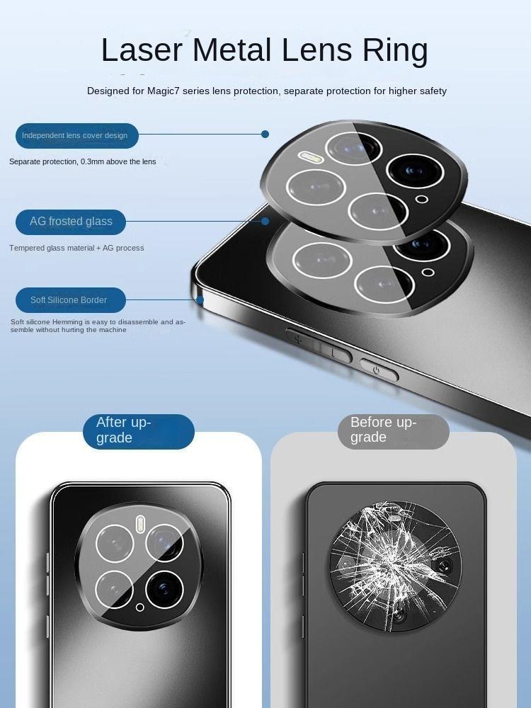 For Huawei Honor Magic 7 Pro Case Hard AG Matte Plating Lens Protective Back Cover Cases For Honor Magic 7 7Pro Phone Shell