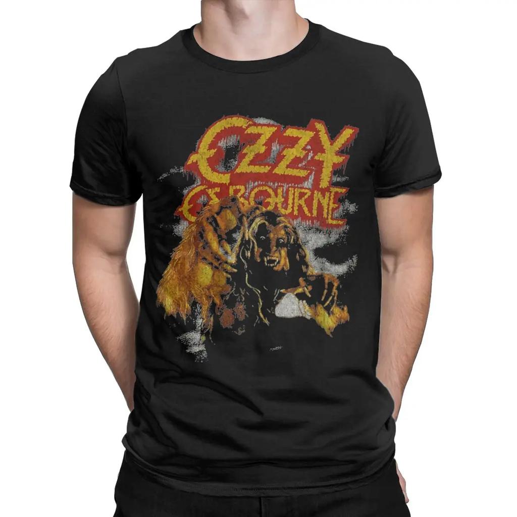 Ozzy Osbourne T-skjorte Menn Casual 100% Bomull T-skjorte O-hals Kort Erm T-skjorte Gaveidé Topper