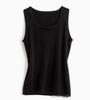 Women's Slim Fit Cashmere Spaghetti Strap Vest: Round Neck Sleeveless Knit Sweater for Autumn/Winter