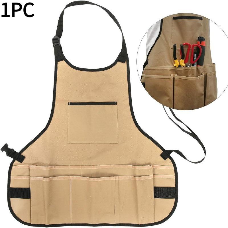 1PC Garden Tool Apron Large Capacity Gardening Harvesting Apron Multi-pocket Auto Repair Master Overalls
