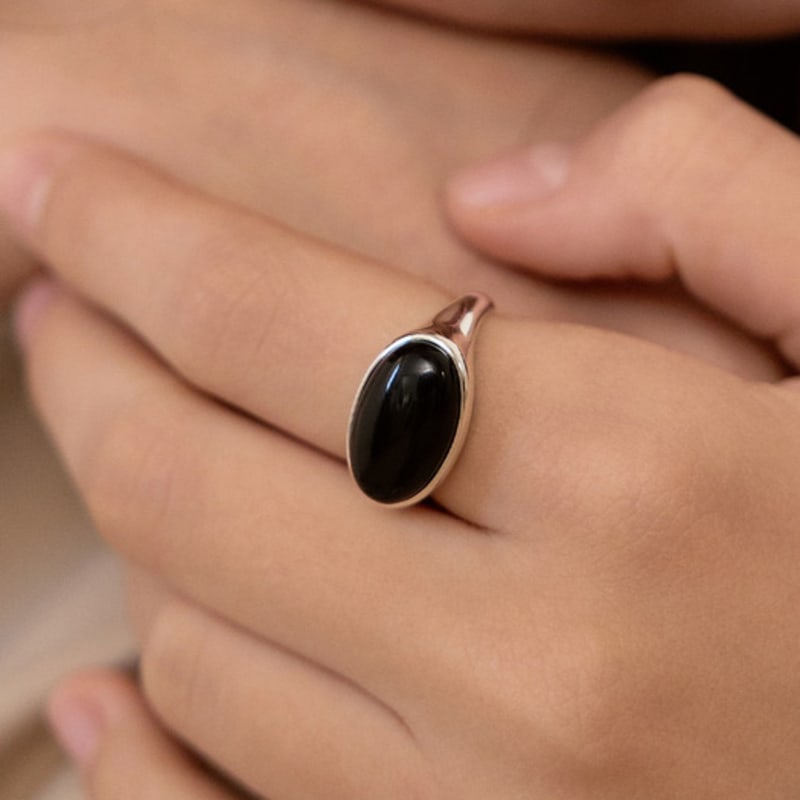 

TATIANA Chunky Oval Stone Ring CR1890 Gold Plated