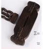 Rosewood Dragon & Phoenix Brush Holder: Round Plate Pen Hanger for Calligraphy Supplies