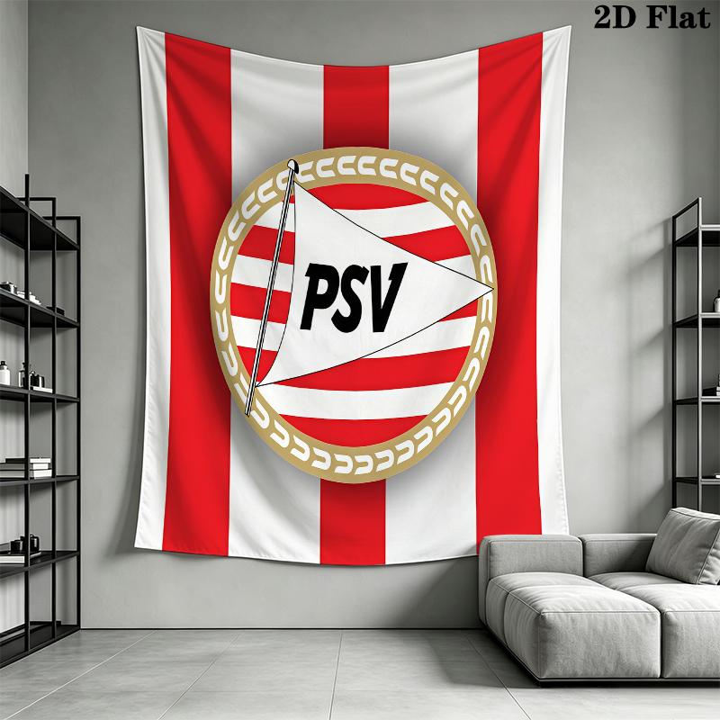 PSV Eindhoven Wall Tapestry Aesthetic Wall Hanging Printed Fabric Blanket Decorative Tapestries for Bedroom Living Room Home Decor