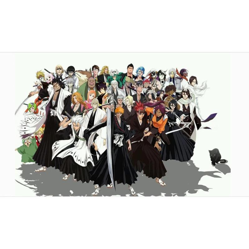 Anime Bleach Costume Kurosaki Ichigo Cosplay For Men Japanese Traditional Kimono For Adults Performance Show Fancy Role