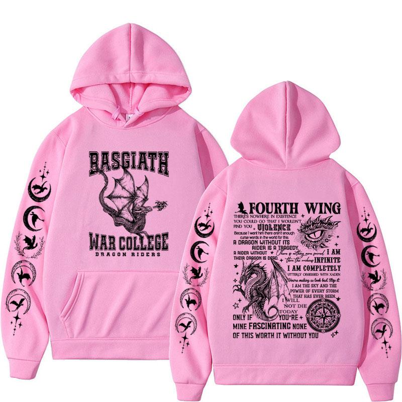 Fourth Wing Basgiath War College Hoodies The Empyrean Series Dragon Rider Hoodie Men's Y2k Clothes Fashion Sweatshirt Streetwear