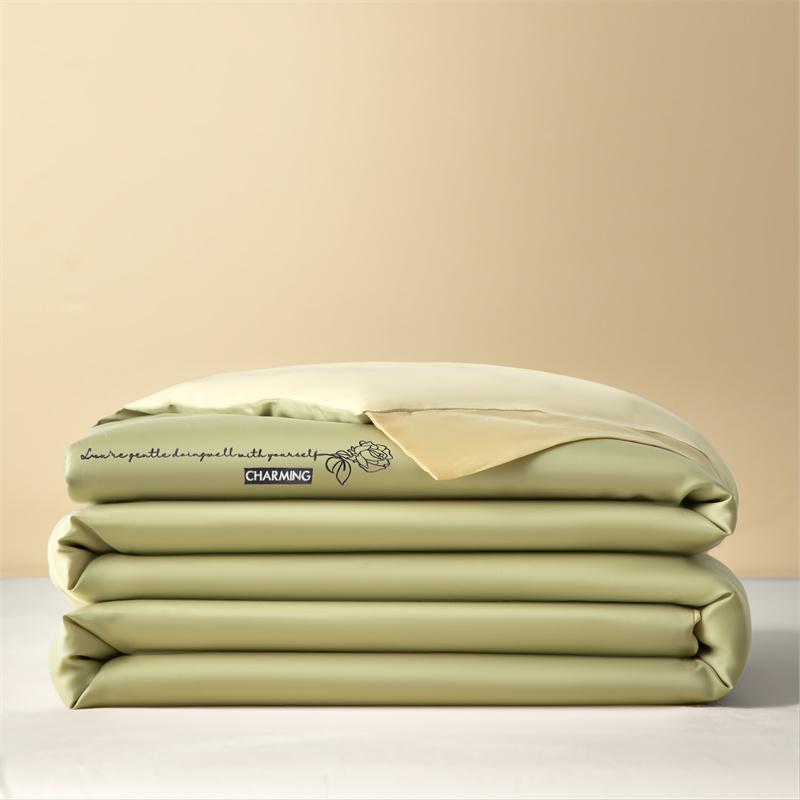 2024 New Summer Ice Silk Quilt Air Condition Blanket Smooth Breathable Lightweight Comforter Bedspreads On the Bed Solid Color