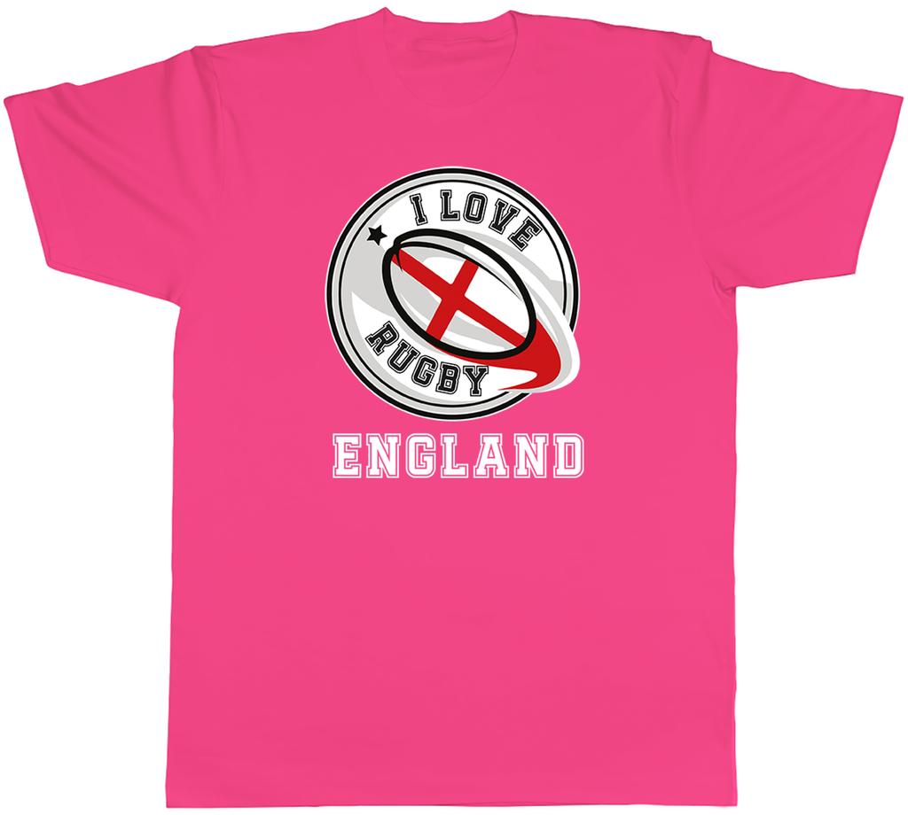 I Love Rugby England Fan Supporter Unisexs TShirt Tee Gift Top