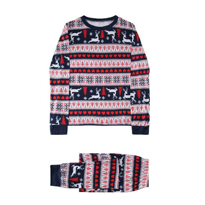 Long Sleeved Long Pants Pajama Set Christmas New Style Christmas Printed Parent-Child Home Outfit Set