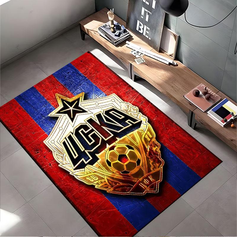 CSKA Emblem Red & Blue Design Suitable As a Non-slip Mat for the Living Room or Bedroom Sofa