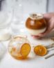 Round Spherical Glass Cup Ice Coffee Milk Tea Cold Drink Cup Transparent Microwavable Dessert Cup