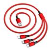 Car Emblem 3in1 Type C Lightning Micro USB Fast Charging Cable For KIA Rio Ceed Sportage Cerato Soul Sorento Flip R K2 K3 K5 Soul