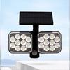 2108 Solar Power Waterproof ABS Dual Sensor Light Head Solar Wall Light
