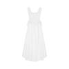 Delicate high waist and thin French black sleeveless temperament dress, new design waist and thin square neck long dress for women