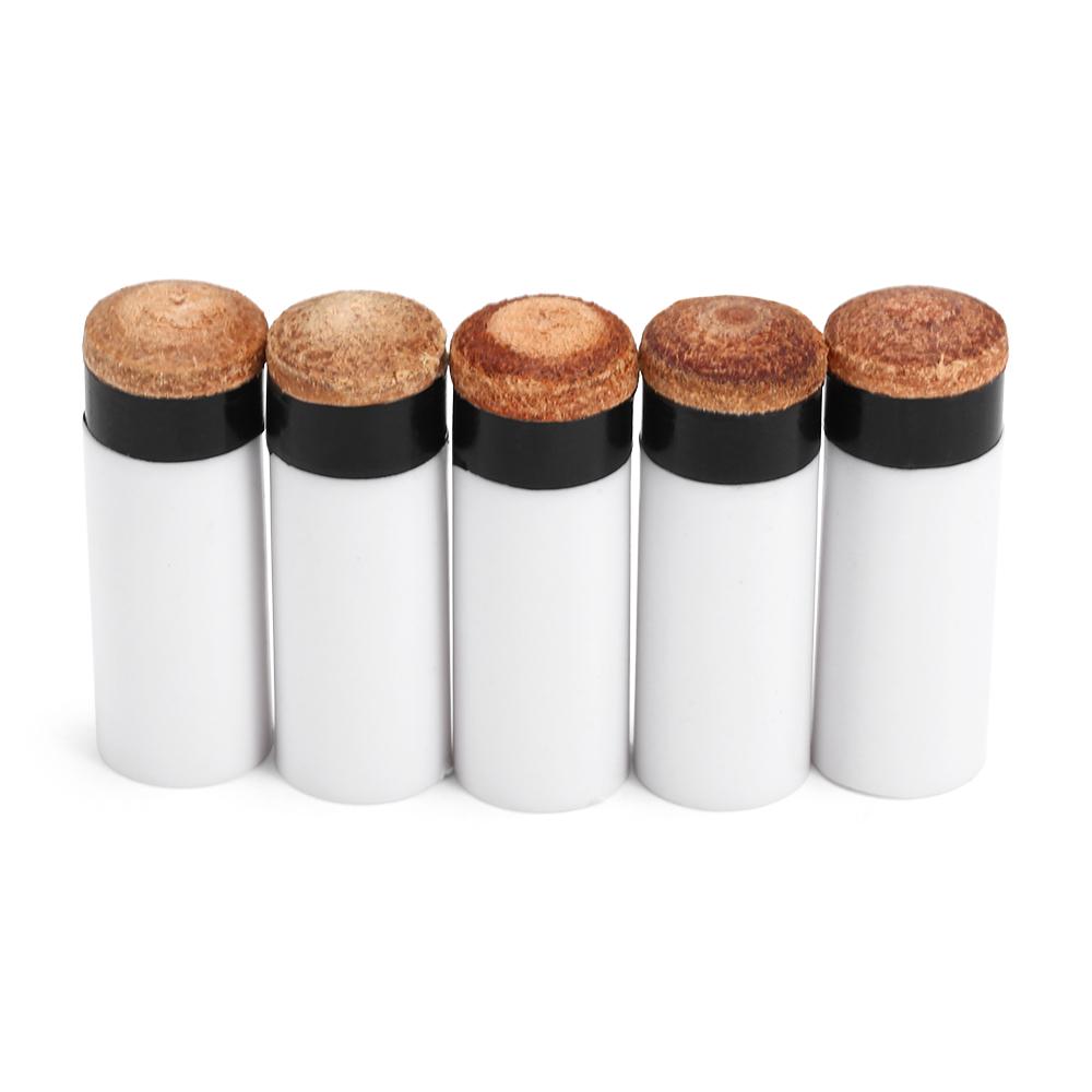 5PCS Pool Cue Tips Hard Plastic Cue Stick Ferrules Billiard Cue Head 12MM / 13MM Outer Diameter