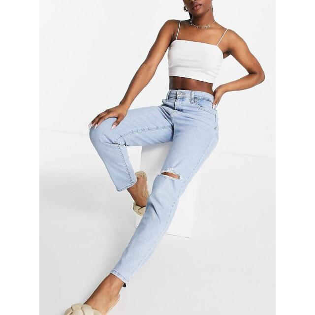 

Levi s high waisted mom jeans in light wash