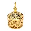 Arabic Incense Holder Pot Vintage Decorative Candle Stand for Home Tabletop Decoration Zinc Alloy Gold Style 1