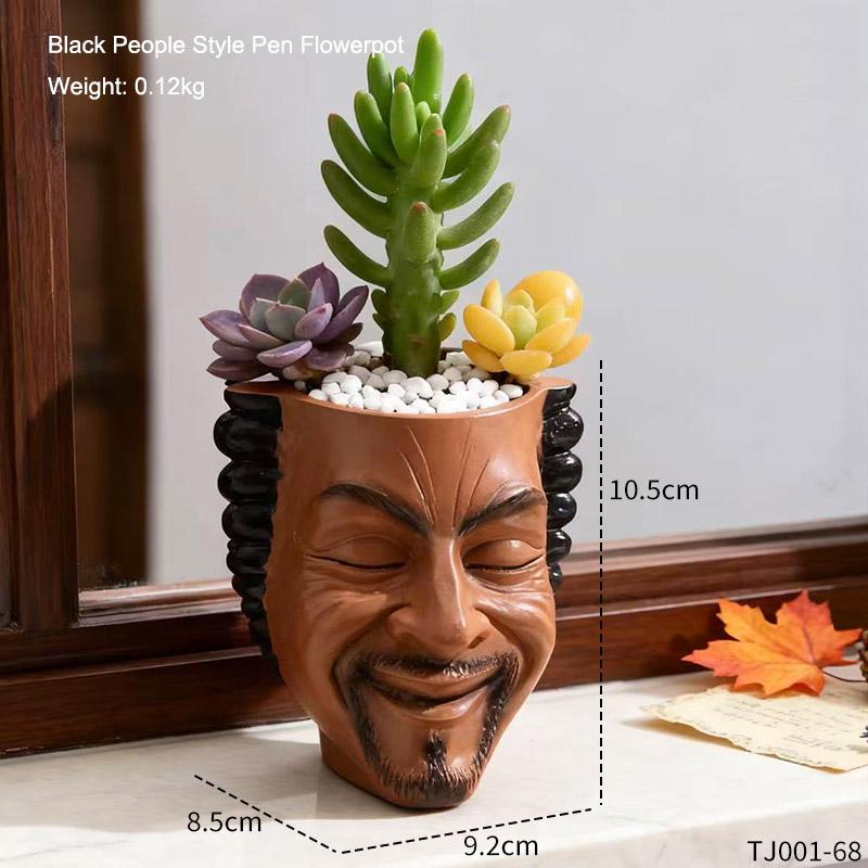 

Creative Style Flowerpot Green Potted Plants Container Home Courtyard Garden Decoration Resin Handicrafts Ornament