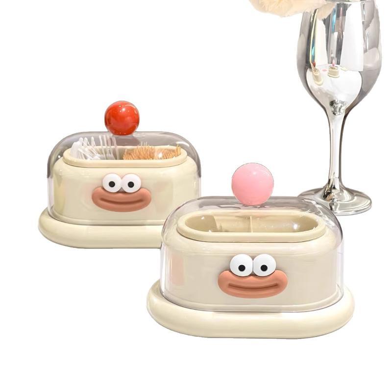 Dopamine Creative Toothpick Holder For Home Living Room Tabletop, Personalized Dental Floss Container And Cotton Swab Storage Tube