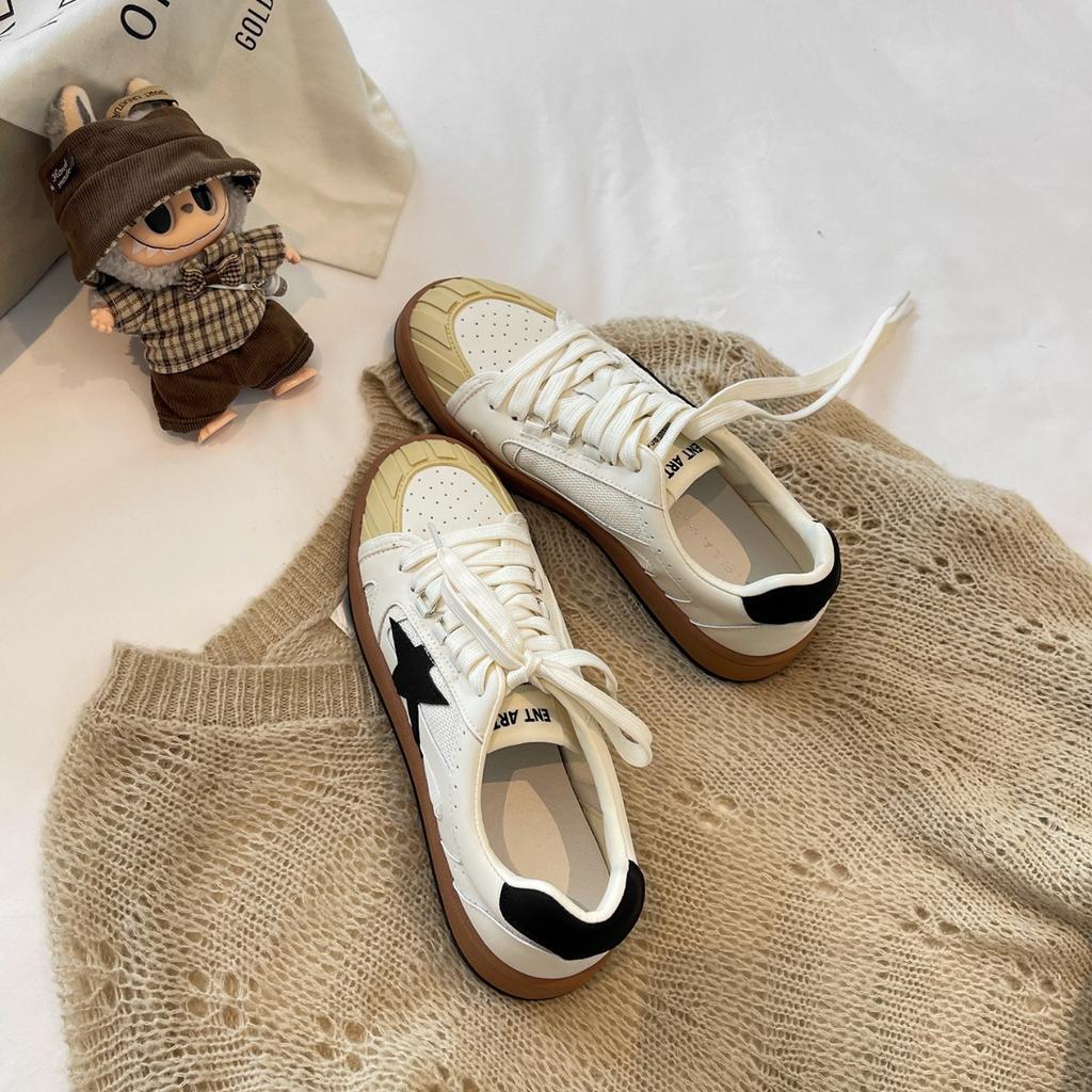 Korean Age-reducing Star Shoes 2025 New Old Retro Versatile Small Dirty Shoes Casual Sports German Training Board Shoes Women