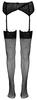 Cottelli LEGWEAR - Netzstrümpfe mit Spitze und dekorativer Schnürung M/L