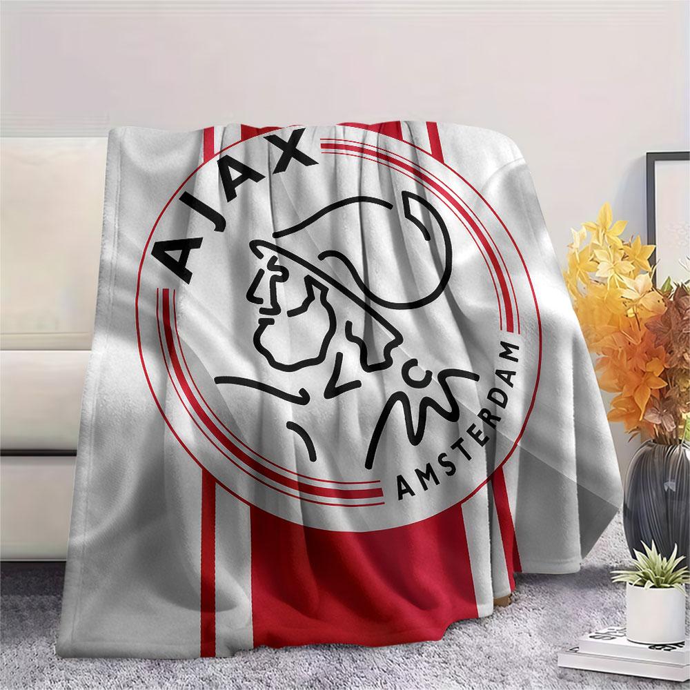 1PC AFC Ajax Patterned Flannel Blanket Suitable For All Seasons for Home Decor Warmth and Comfort Gifts Holiday Present