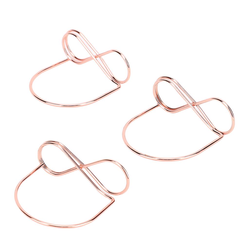 15PCS Table Number Holders Glasses Shape Multifunctional Slick Finish Iron Wire Picture Holder