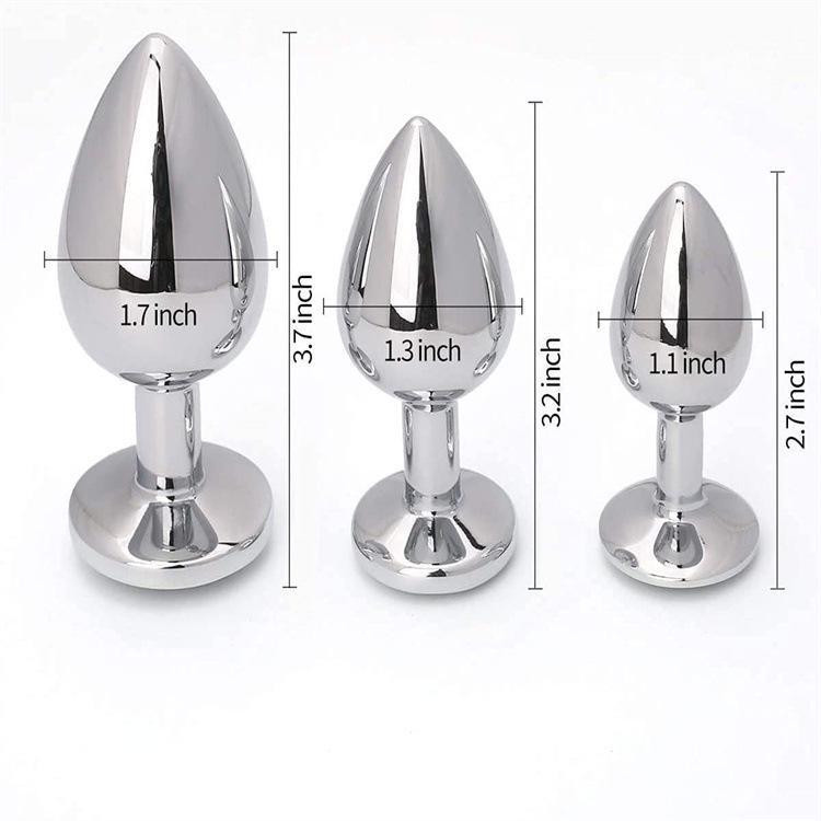 Aluminum Alloy Anal Dilator Set - Large, Medium, Small Sizes for Couples & SM Play