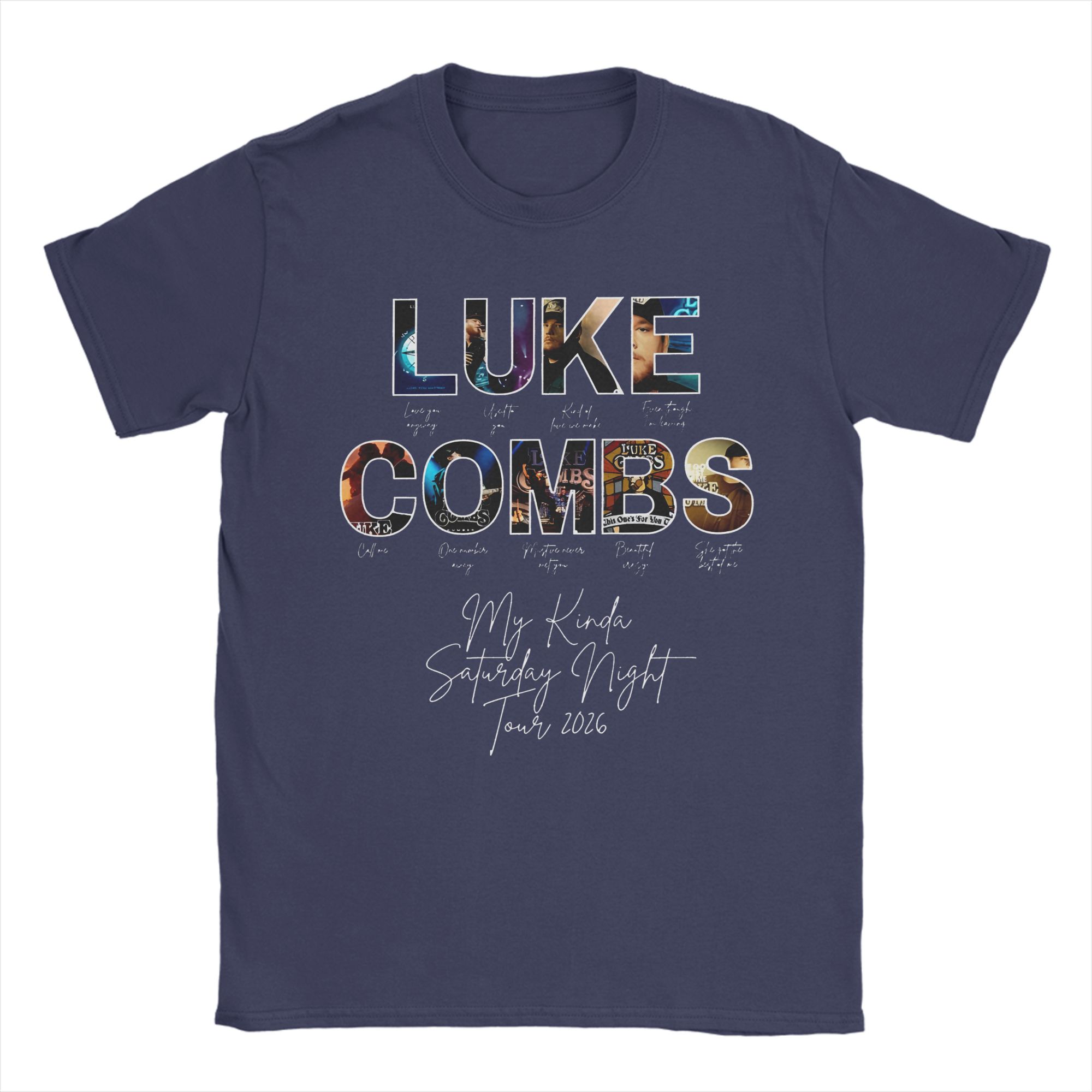 

Unisex TShirt Luke Combs My Kinda Saturday Night Tour T Shirts Hip Hop Beach Tee Shirt Vintage Cotton Tops Birthday Gift 4XL