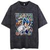Dragon Ball Z 2026 Summer Men Cotton T-shirt Streetwear Washed Black Oversized Short Sleeve Casual Daily Wear Golden Frieza Art