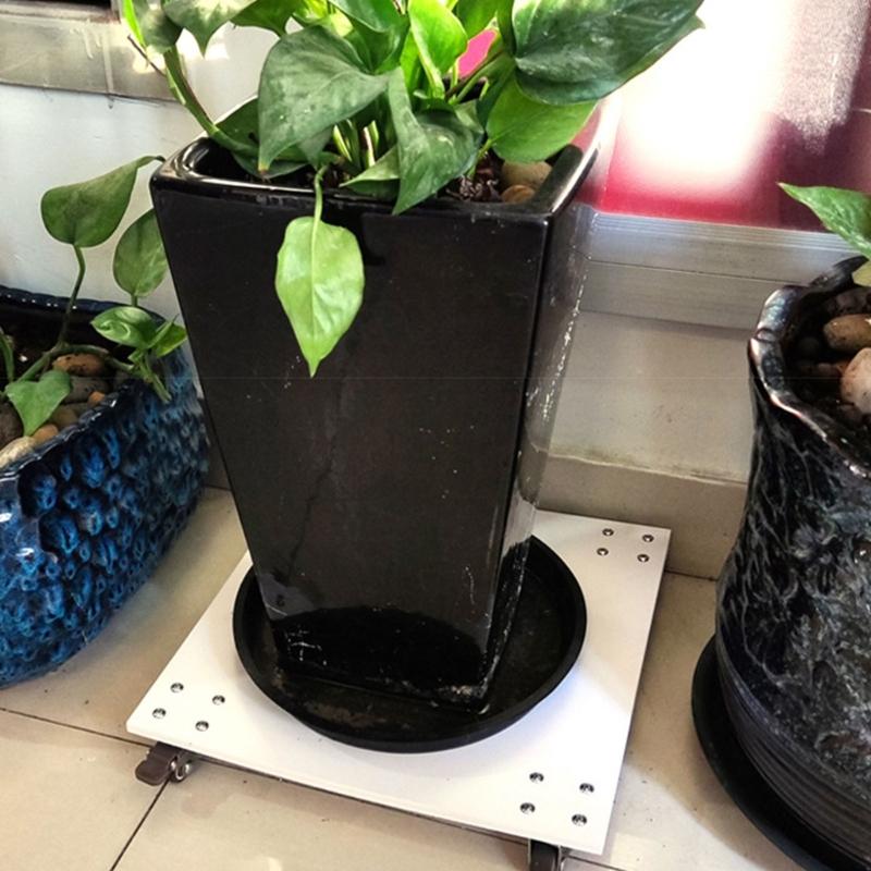 Supporto Robusto per Piante con Ruote Supporto per Piante a Ruote Quadrato Supporto per Piante in Metallo Adatto per Interni Esterni