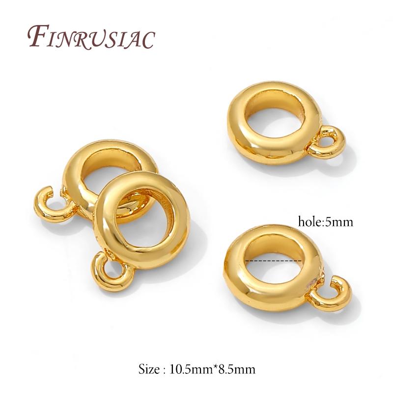 18K Vergoldete Ösen für Schmuck, Zubehör für Anhänger, Perlenabstandshalter, Anhängerhalter, Schmuckherstellungszubehör, Halskettenöse