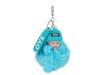 Baby Turquoise Pompom Keychain Bag Keyring Gift