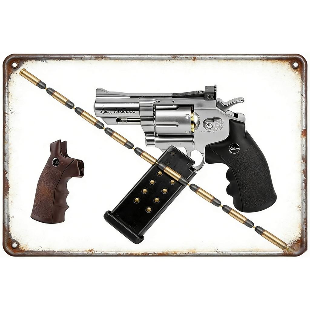 Stück D Flaches Metallpistolen Militärzeichen Vintage Stil Wanddekor für Man Cave Bar Café und Zuhause