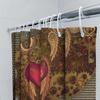 Vintage Heart Wings Shower Curtain Romantic Gothic Decor Bathroom Set Waterproof Artistic Tapestry Home Textile Bedroom Backdrop