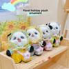 Sleutelhanger met panda-hoofddoek en pluche design, modieus voor kinderen en verzamelaars.