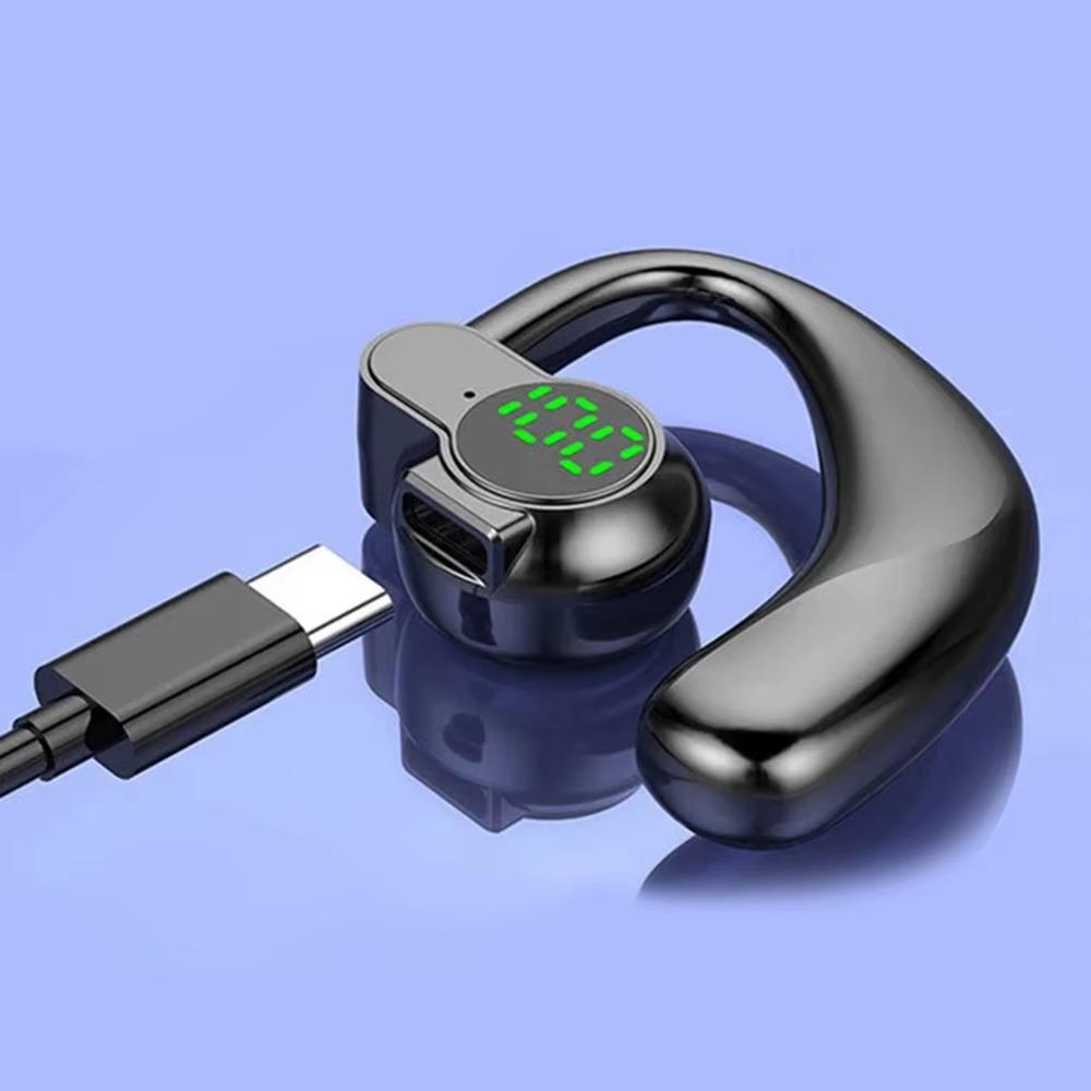 Waterproof Noise Canceling Headset 180° Rotatable Bone Conduction Headphones Single Ear Use