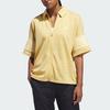 adidas Originals Mesh Full-Zip Polo Shirt Sand Yellow IW1622