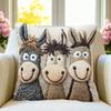45X45Cm Pillowcase Square Cushion Cover Cute Cat Print Birthday Party Decoration For Home Sofa Bed Bedroom Living Room Decor