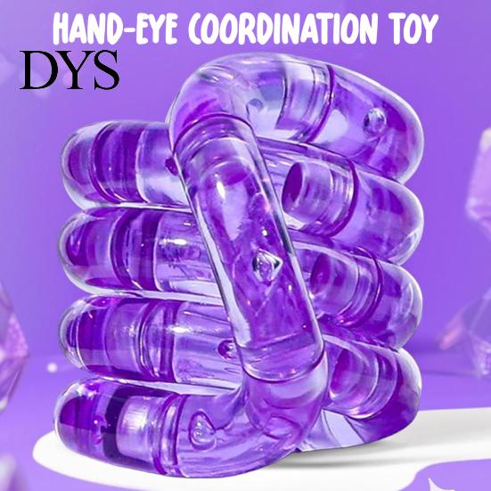 Calming Desk Accessory Stress Relief Toy Concentration Training Tool Focus Hand-Eye Coordination Anxiety Fidget Flexible Twisting Design Multi-section